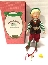 Paradise Galleries PLAYFUL Christmas 8" Elf Porcelain Doll Retired