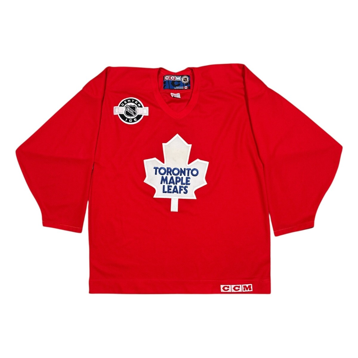 Vintage 90s CCM Toronto Maple Leafs Red Center Ice Practice Jersey