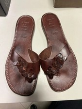 Ciabatta sandalo infradito cuoio marrone 41 ARTIGIANALE