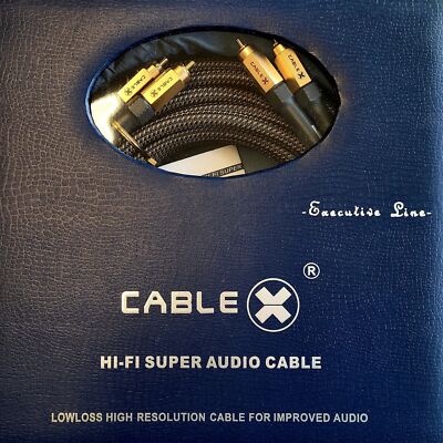 CABLE X High End Super Audio Cinch Stereo Kabel 5 m Neu