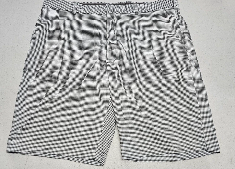 Pantalones cortos chinos de golf Walter Hagen para hombre talla 40 (40x10) grises a cuadros verano Foto 3 de 4