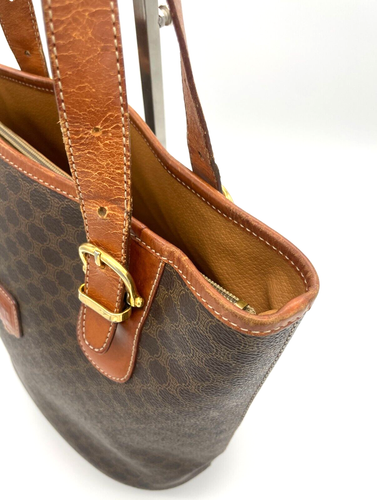 Borsa a tracolla Celine Macadam Triomphe borsa tote a forma di secchio autentica - Foto 5 di 17