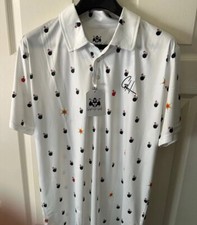 Gashouse Golf NWT Men's Large Polo Shirt Bombs Away White