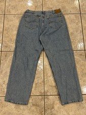 Vtg Mens 36X30  Fits 34X30  Lee Blue Jeans Light Wash Denim Straight Relaxed