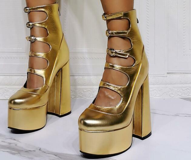Pumps Platform High Block Buckle Heels main image 0