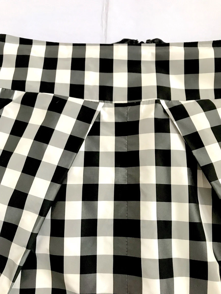 Anthropologie McGinn High Waist Check Mini Skirt Size 38