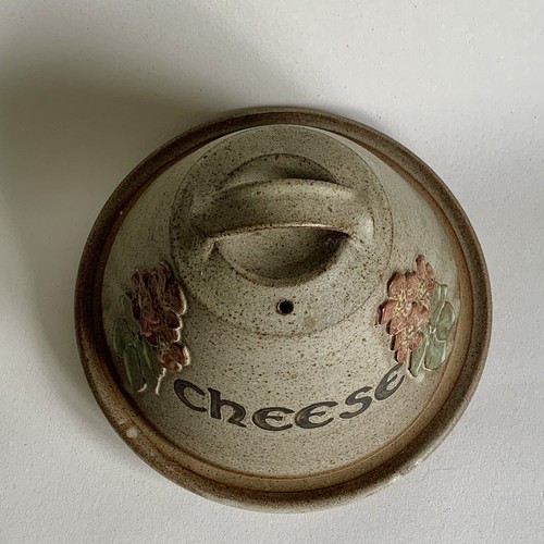 Tregaron Pottery Cheese Dome Stoneware Dish Wales Cymru Flower Welsh Retro VGC - Picture 3 of 11