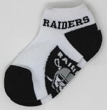 Las Vegas Raiders NFL Kids White Ankle Socks *Child/Youth Size 8-13