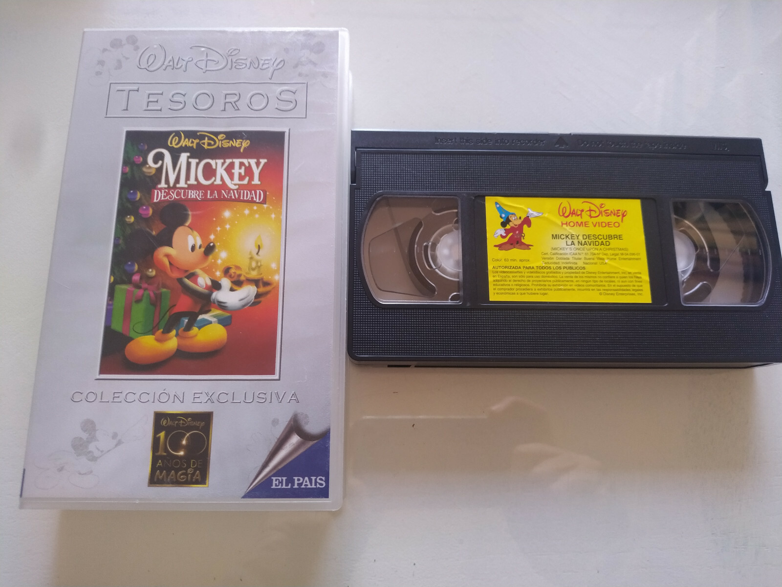 Mickey Discovers Christmas 2001 WALT DISNEY - VHS Tape Spanish - Am
