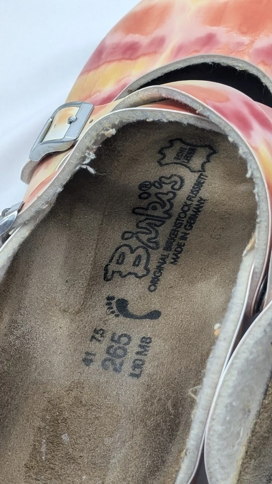 Birki’s Dorian By Birkenstock Clogs pink yellow orange Size 41 M8 W10 NARROW - Image 4 of 4