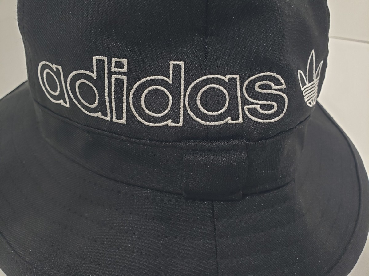 NWOT - Adidas Original Logo Vintage Style Unisex Black Bucket Hat