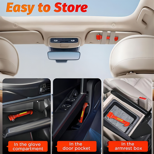 Car Safety Hammer Window Glass Breaker Emergency Escape Cutter Safe Hammer NEW - Picture 10 of 12