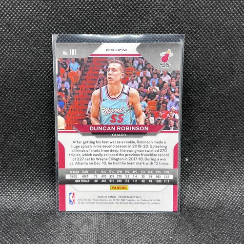 Duncan Robinson #181 Red White Blue 2020-21 Panini Prizm Basketball Maiami HEAT - Picture 2 of 2