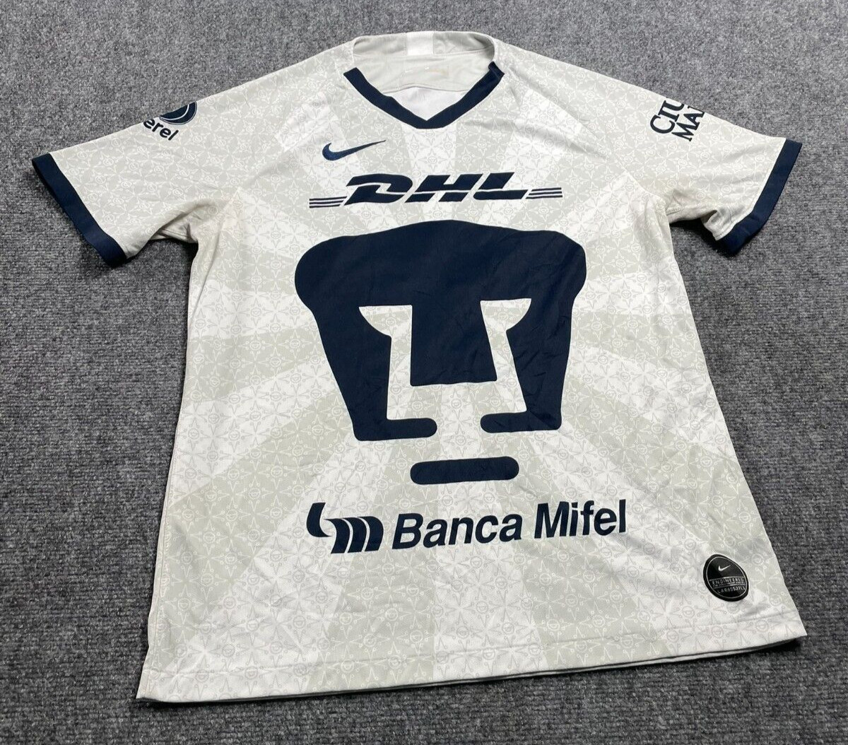 Nike Dri-Fit Telcel Suzuki #11 DHL Banca Mifel White Gray Jersey Size L