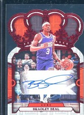 2023-24 Crown Royale Bradley Beal Crown Autographs International Red #/8