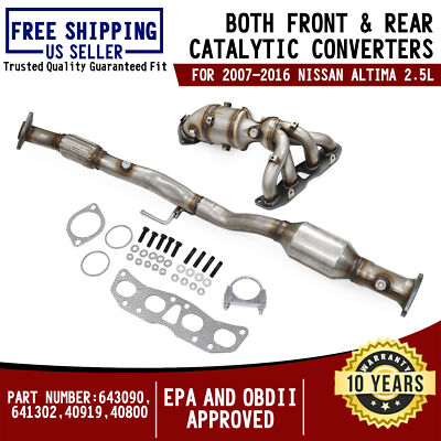 #ad Front amp; Rear Catalytic Converter for 2007 2012 Nissan Altima L4 2.5L EPA $116.00