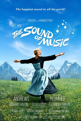 julie andrews sound of music blue dress JULIE ANDREWS autographed 
