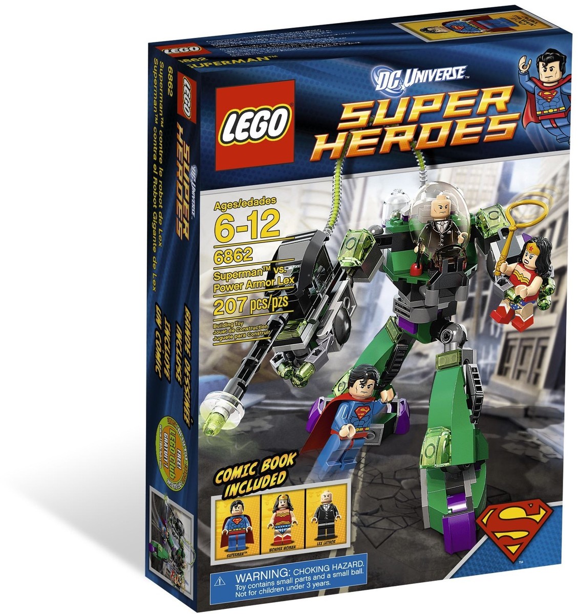 Lego 6862 Super Heroes Superman vs Power Armor Lex ** Sealed Box