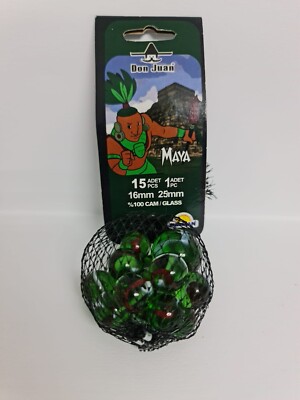 Don Juan MAYA Sunman 16Pcs Glass Marbles (15+1) 16mm+25mm