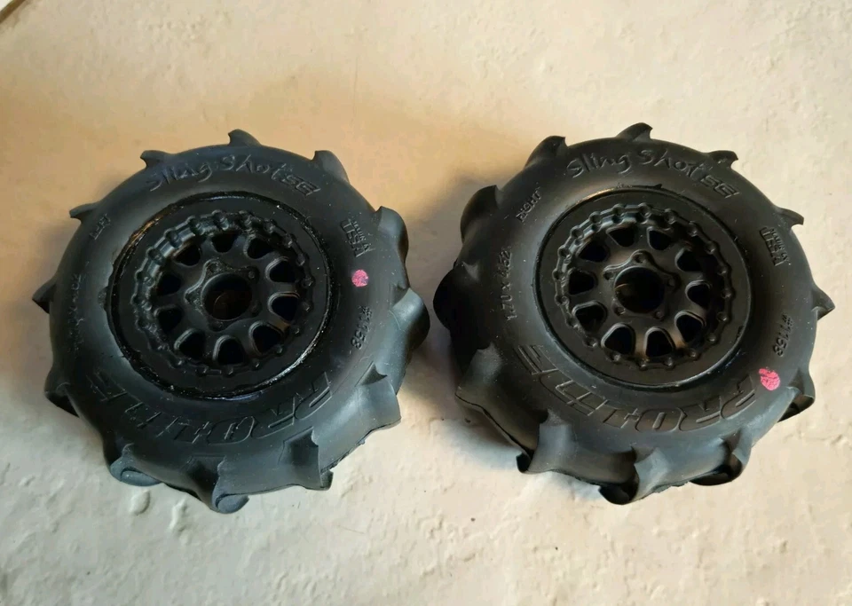 22RR50 RC WHEELS, #1758 SLING SHOT, PRO-LINE: 1.70 X 4.52, 5MM BORE, 4-1/4" NEU! - Bild 3 von 4