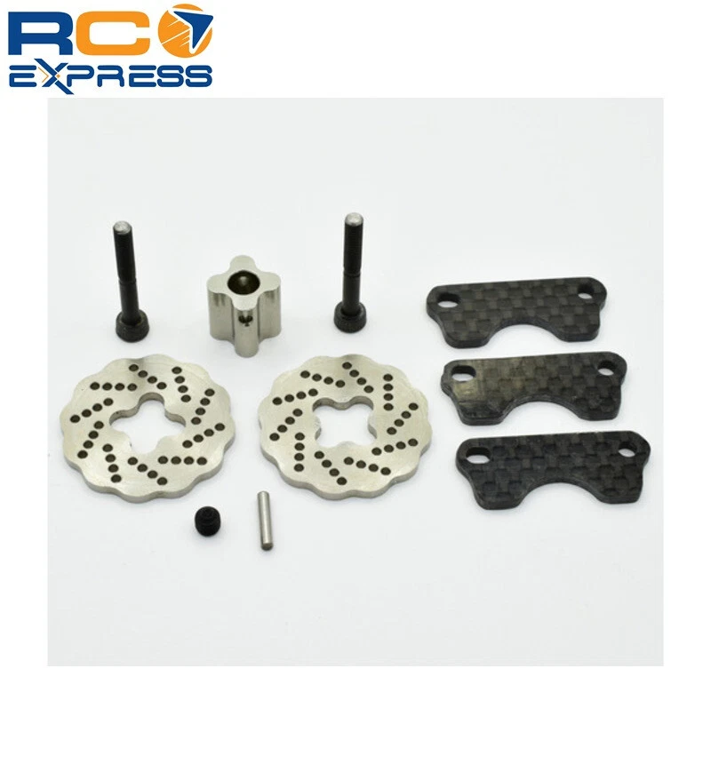 Kit de frenos de carreras Hot Racing Traxxas Jato acero doble carbono SJT39DG Foto 3 de 4