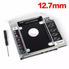 12.7mm Universal For SATA 2nd HDD SSD Hard Drive Caddy CD/DVD-ROM Optical Bay US