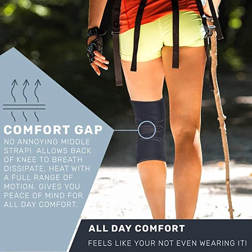 Knee Brace Compression Sleeve Joint Support Open Patella Stabilizer Wrap Straps - Picture 14 of 32