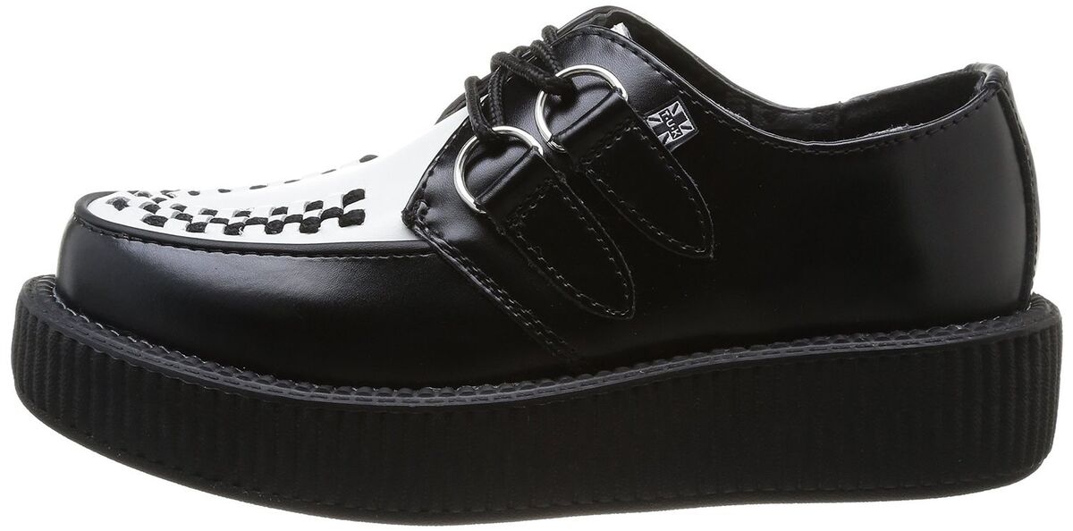 TUK Viva Hi Sole Creeper Preto / Branco - Entrega gratuita