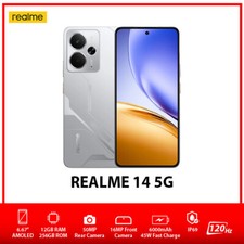 Realme 14 5G Dual SIM Global Ver. Android Mobile Phone AU – Silver/12GB+256GB