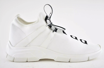 Prada Mens XY Logo Sock White Black Knit Flat Trainer Sneaker UK
