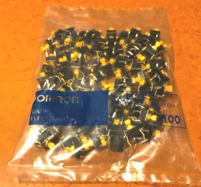 100 PCS OMRON B3F-1052 SPST-NO, 50mA  6mm x 6mm x 7.3mm Tactile Switch