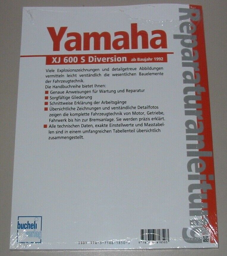 Thumbnail - Reparaturanleitung Yamaha Xj 600 S Diversion Ab Baujahr 1992 Bucheli