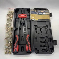 Rivet Nut Tool Kit, 14-Inch Rivnut Tool with 7 Metric and SAE Mandrels, Profe...