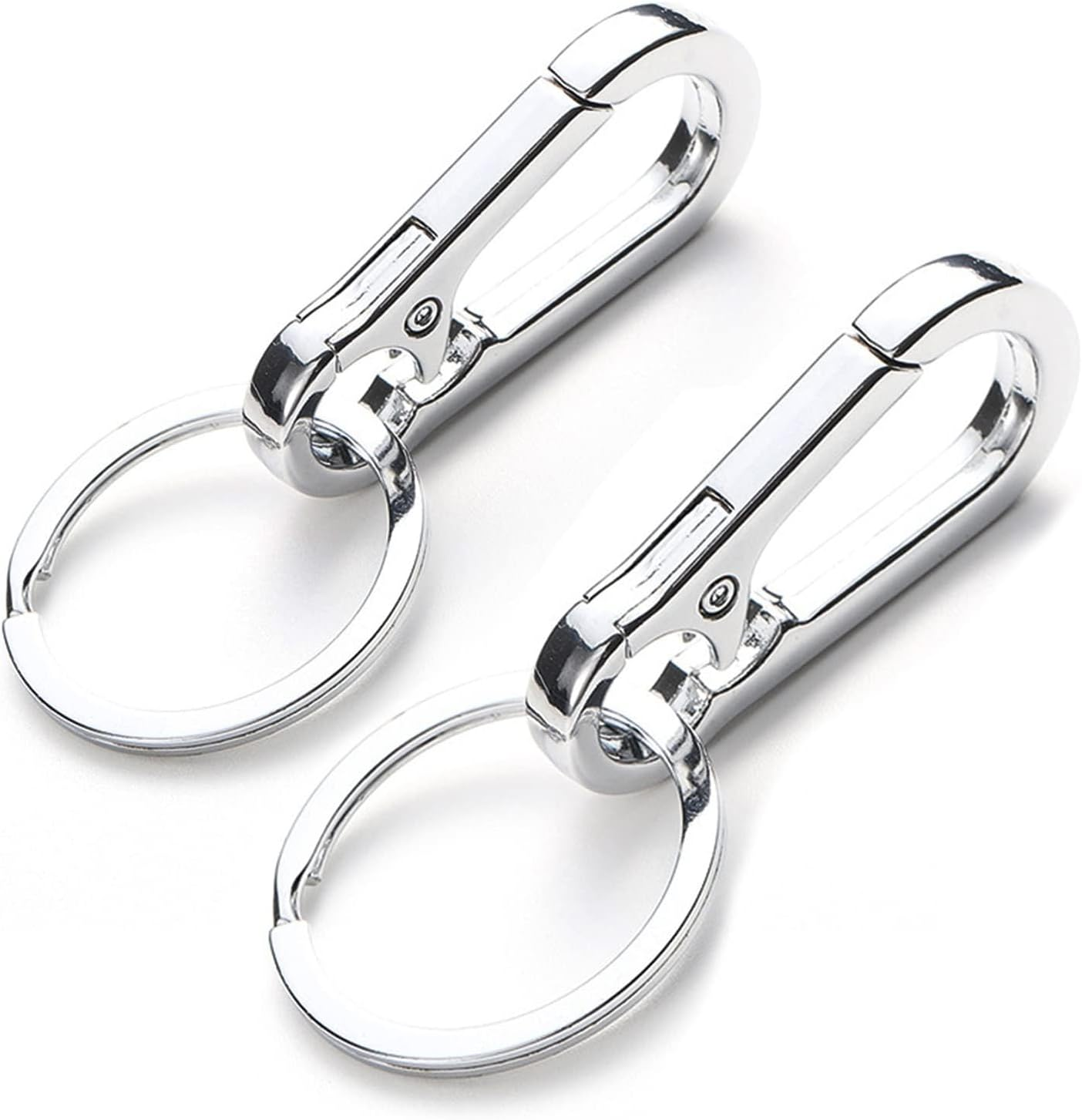2 Pack Dog Tag Clips, Stainless Steel Heavy Duty Quick Clips with Rings, Easy Ch