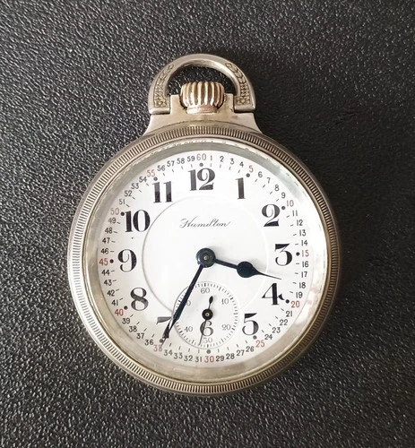 Antique Hamilton 992 21 Jewels Railroad Case Pocket Watch Circa 1920's