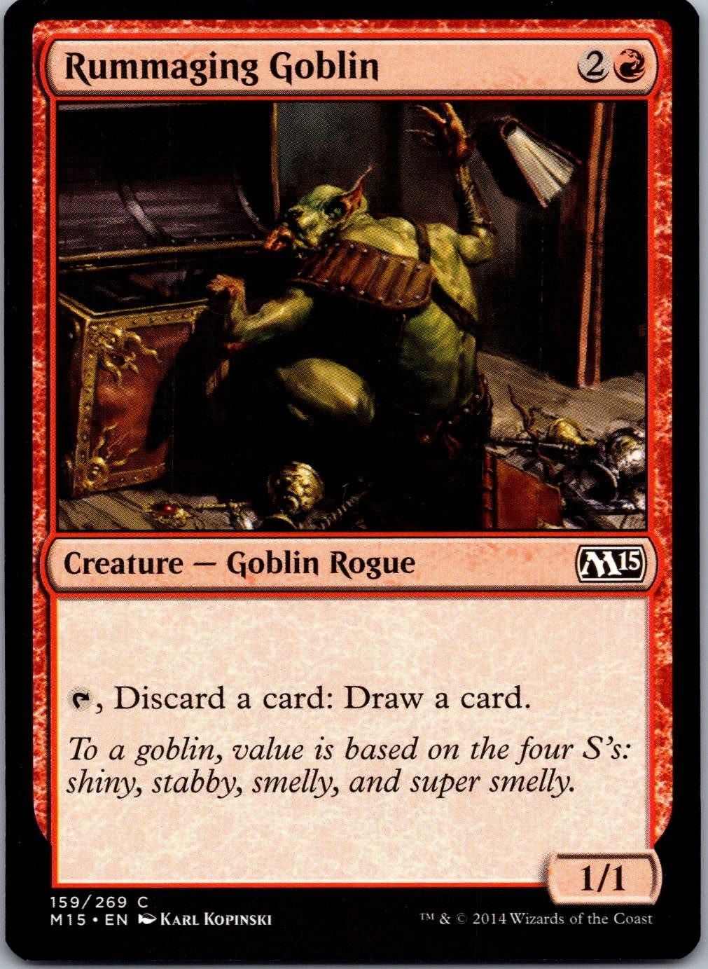 Magic Rummaging Goblin Magic 2015 (M15) 159 Lightly Played