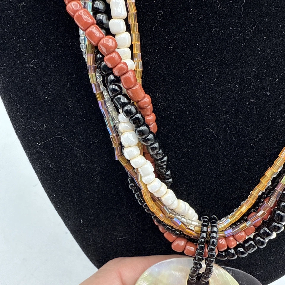 Ожерелье с медальоном из нескольких нитей 18 дюймов Double She'll - Изображение 4 из 4