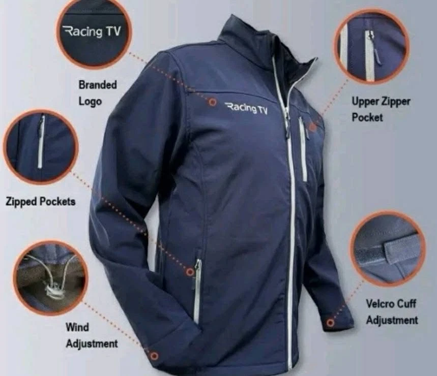 Racing TV Soft Shell fleece lined Medium Jacket