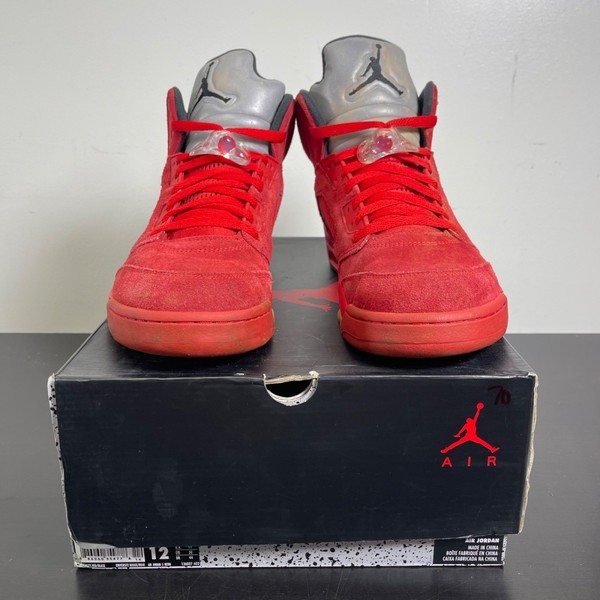 Jordan 5 Retro Red Suede 12 (Uso moderado, previamente usado) Jordan Talla Universitaria 12 2