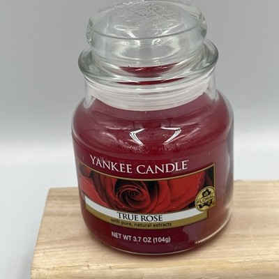NEW Yankee Candle Retired Fragrance True Rose Jar Scented Candle 3.7 oz Red