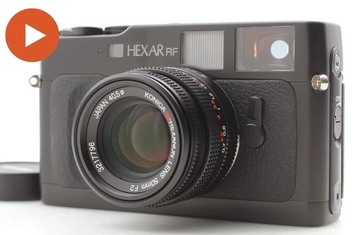 ▶️[ Top MINT ] KONICA Hexar RF Black Film Camera M-Hexanon 50mm f2 From JAPAN