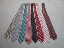 Mixed Brands Ties Mens One Size Multicolor Geometric Paisley Stripe Lot Of 9