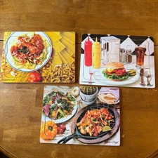 Melissa  Doug Wooden Food Puzzles Set of 3 Pasta Burger Fajitas Tray Puzzles
