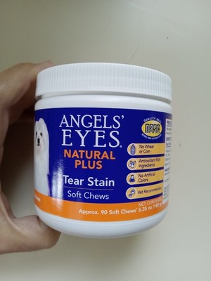 Angels' Eyes Natural Tear Stain Remover 90 Soft Chews Dog Natural Plus 02/2027