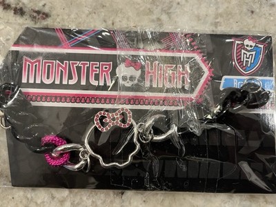 Lot Of 6 Mattel Monster High Bracelet~ NEW Skull W/ Bow Black Pink  Goth 2013