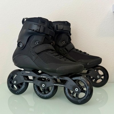 Powerslide Swell Triple Black Size 10.5 EU44 Inline Skates Rollerblades