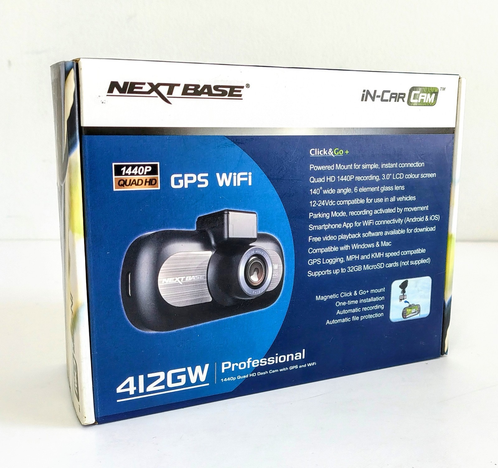 NEXTBASE in-Car Cam 412GW Professional Dash Cam GPS Wifi 1440p New/Sealed