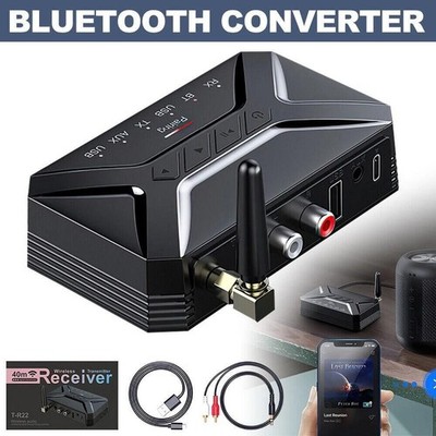 Wireless Bluetooth 5.3 Transmitter Empfänger Audio HiFi Musik Adapter AUX auf Cinch