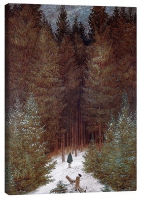 Leinwandbild Chasseur im Walde - Caspar David Friedrich