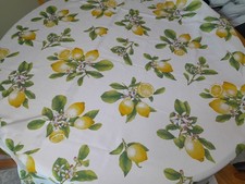 Set Lemon Themed Tablecloth  6 napkins 69x60 rectangular Plus 10 Faux Lemons
